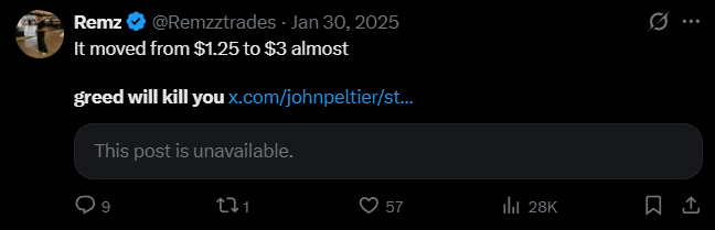 X post screenshot mentioning 