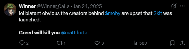 X post screenshot mentioning 