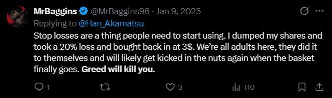 X post screenshot mentioning 