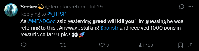 X post screenshot mentioning 