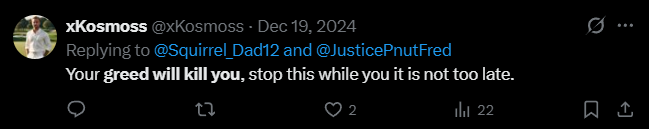 X post screenshot mentioning 