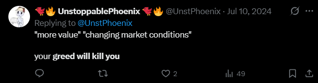X post screenshot mentioning 