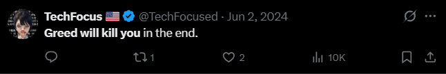 X post screenshot mentioning 