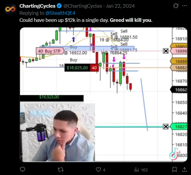 X post screenshot mentioning 