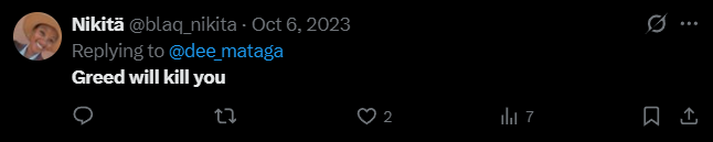 X post screenshot mentioning 