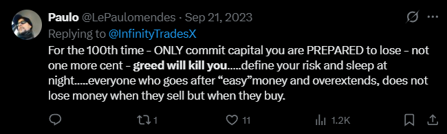 X post screenshot mentioning 
