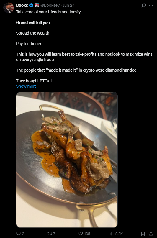 X post screenshot mentioning 