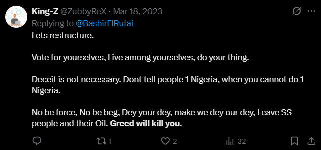 X post screenshot mentioning 