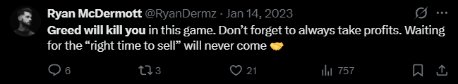 X post screenshot mentioning 