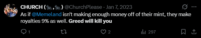 X post screenshot mentioning 