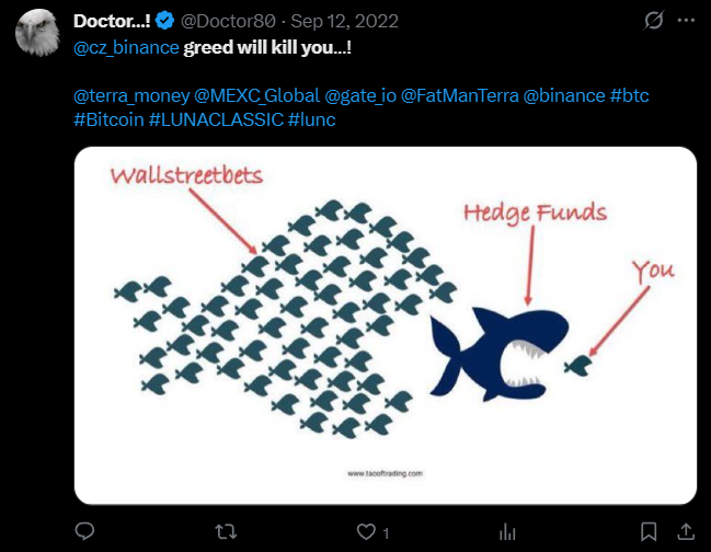 X post screenshot mentioning 