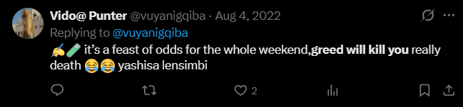 X post screenshot mentioning 
