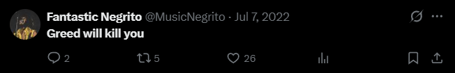 X post screenshot mentioning 