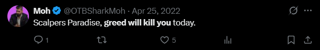 X post screenshot mentioning 