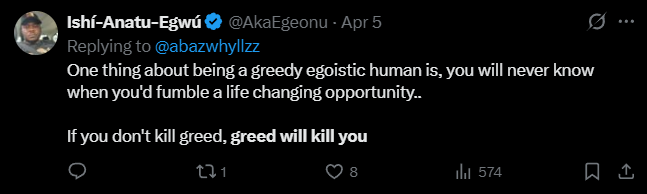 X post screenshot mentioning 