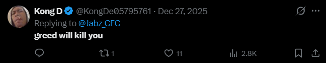 X post screenshot mentioning 
