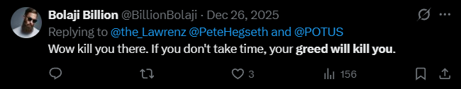 X post screenshot mentioning 