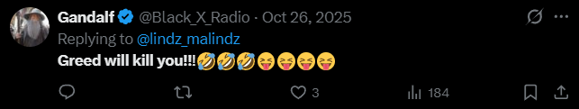 X post screenshot mentioning 
