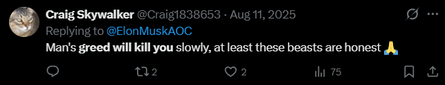 X post screenshot mentioning 