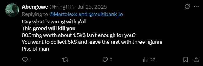 X post screenshot mentioning 