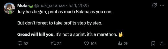 X post screenshot mentioning 