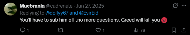 X post screenshot mentioning 