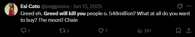 X post screenshot mentioning 