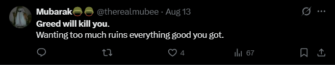 X post screenshot mentioning 