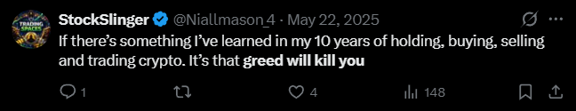 X post screenshot mentioning 