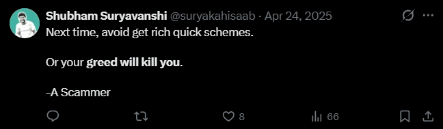 X post screenshot mentioning 